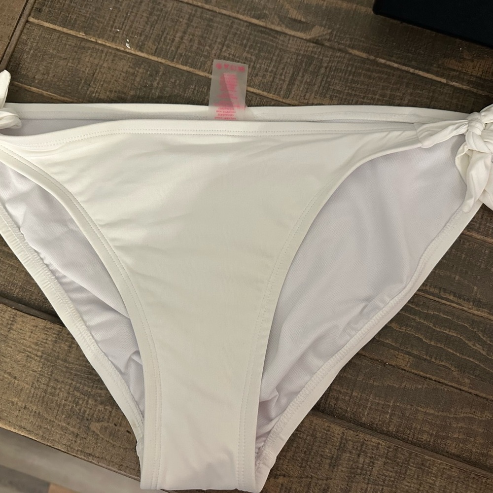 Lilly Pulitzer White Bikini Bottom with Side Ties NWOT